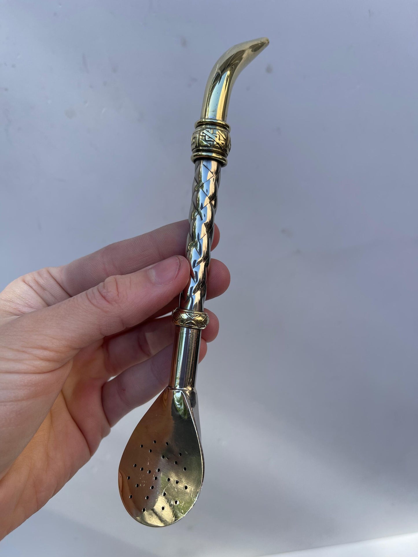 Bombillón de Alpaca Cincelado