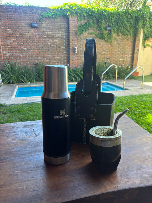 Combo Termo System 1,2 litros + Mate Imperial + Canasta Matera